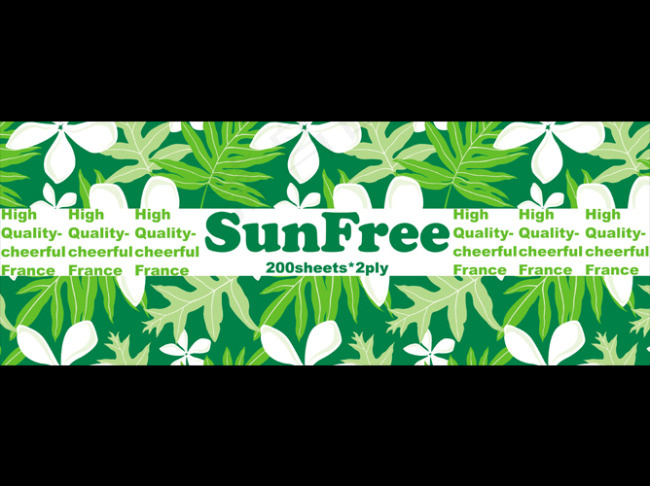 花卉底纹 纸巾包装图