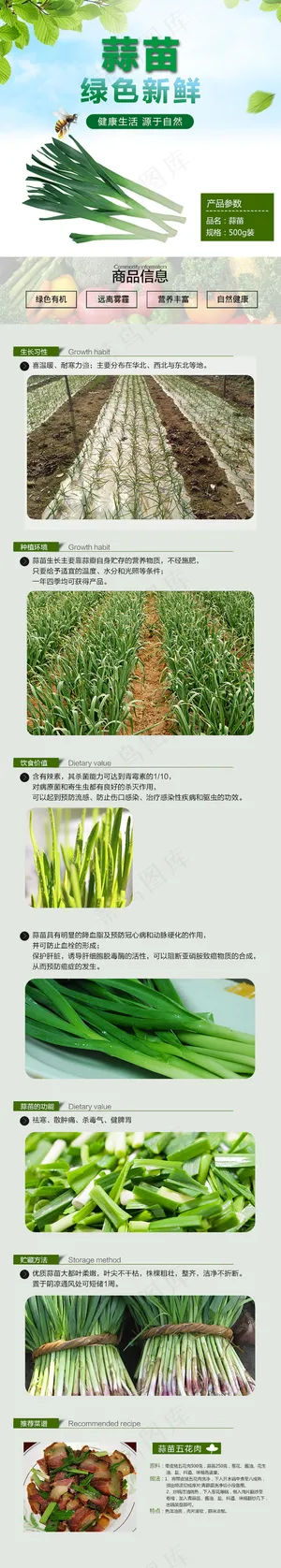 蒜苗淘宝详情页模板