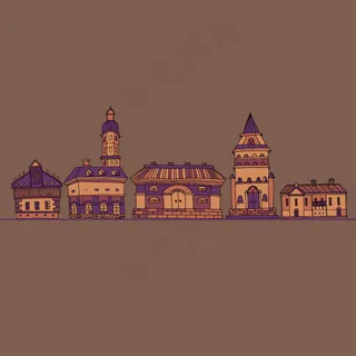 印花矢量图 建筑 房子 女装 免费...