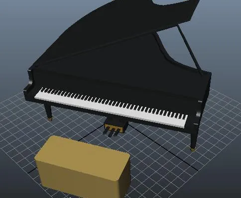 3D钢琴模型