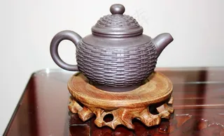 紫砂 竹篮壶图片