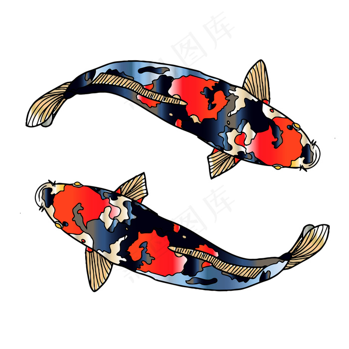 鲤鱼鲤鱼跃龙门红色鲤鱼