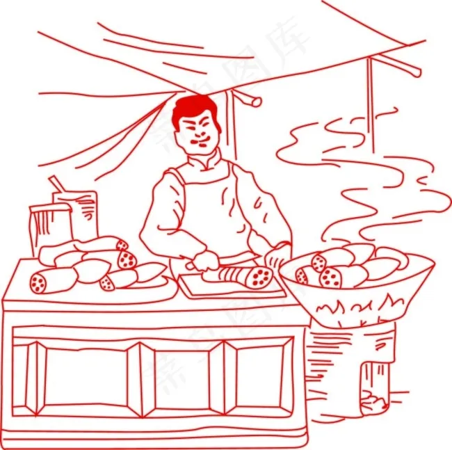 糖莲藕ai矢量模版下载