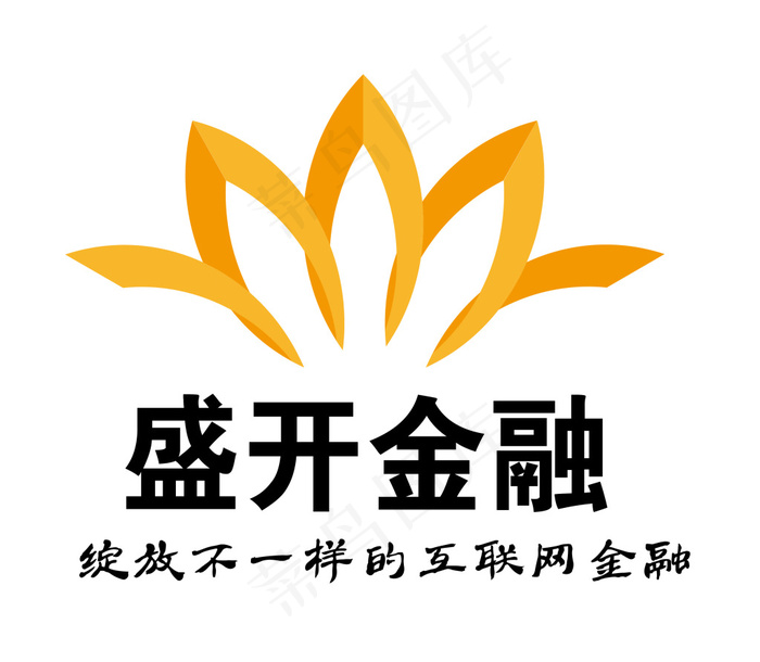 盛开金融ai矢量模版下载