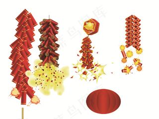 2018狗年新年艺术字体背景鞭炮P...