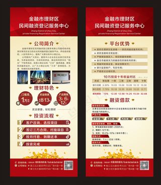 金融理财易拉宝展板