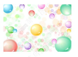 彩色气泡背景矢量