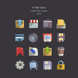 Google手机APP方形扁平图片