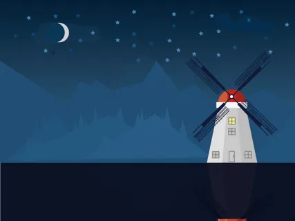 风车插画 风车插画