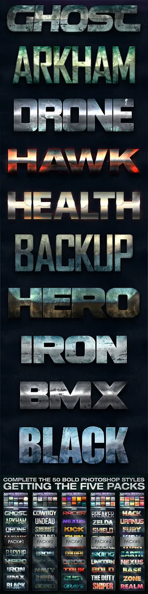 3D立体特效炫酷艺术字体 3D立体特效炫酷艺术字体