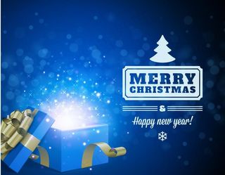 蓝色圣诞背景图片