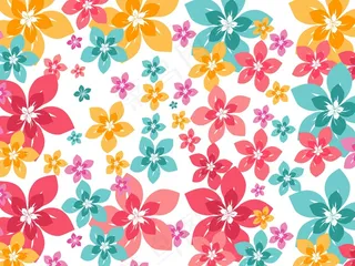 五颜六色的花的插图