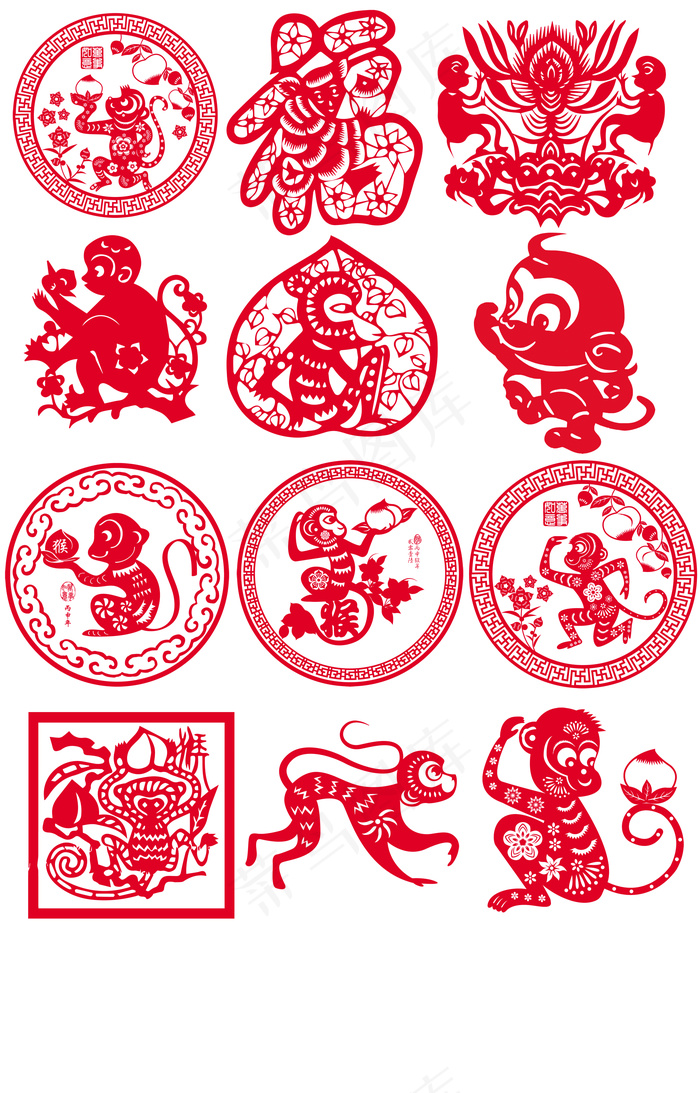 中国传统春节新年放假通知公告海报