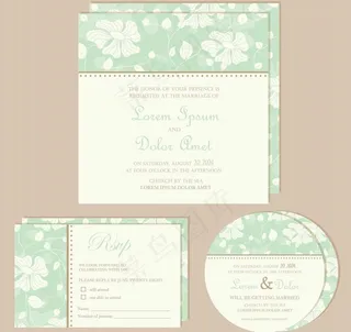 婚礼邀请卡图片