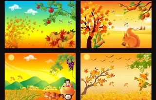 秋天风景画图片