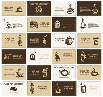 褐色手绘卡片01——矢量素材