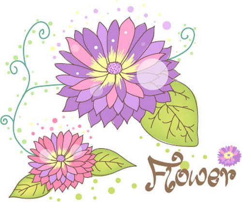 花朵植物图案矢量图