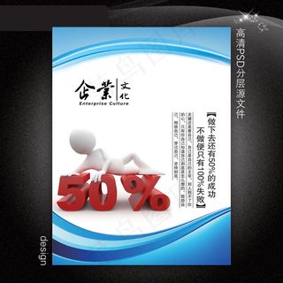企业文化展板PSD模板下载