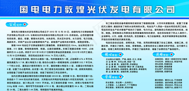 国电电力公司简介图片psd模版下载