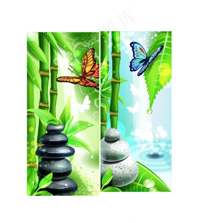 清新竹子ai矢量模版下载