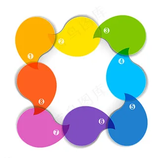 潮流炫彩标贴标签图片