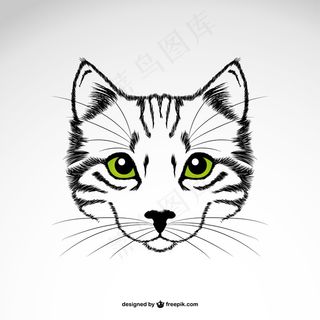 可爱卡通矢量猫