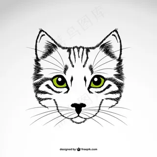 可爱卡通矢量猫