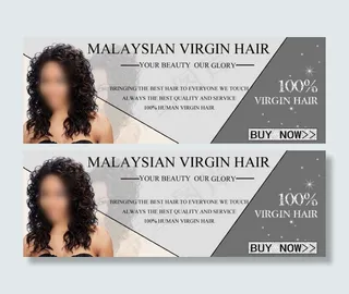 原创速卖通平台假发行业海报设计ps...