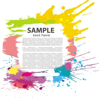 喷画色彩时尚留言板素材喷绘素材