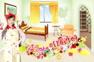 家居美女唯美可爱卡通psd插画素材