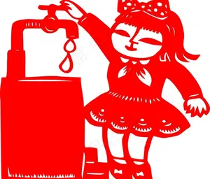 低碳环保节约能源剪纸图片