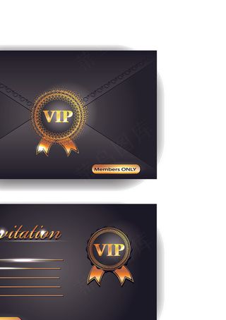 vip卡片信封矢量图