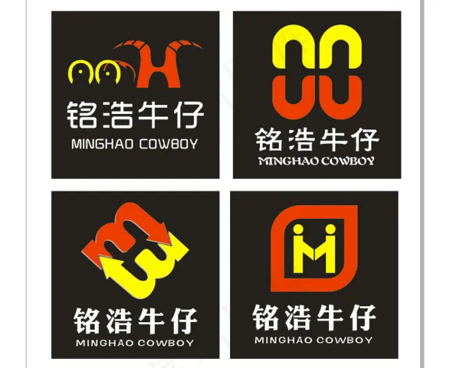 铭浩牛仔LOGOcdr矢量模版下载