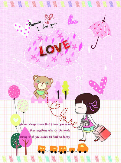 布纹小女孩物语 本本封面设计2