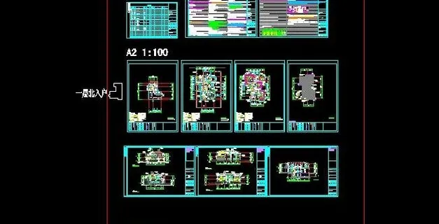 经典新颖小区别墅建筑设计图10x1...