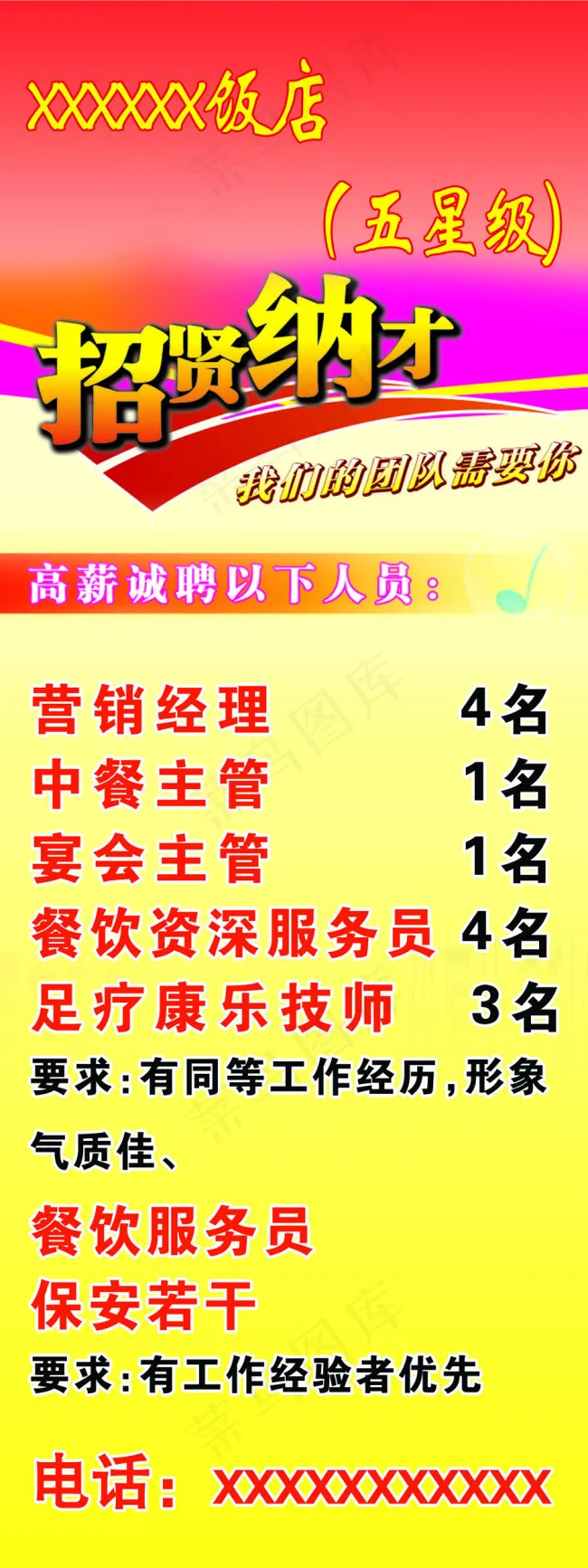 酒店招聘psd模版下载