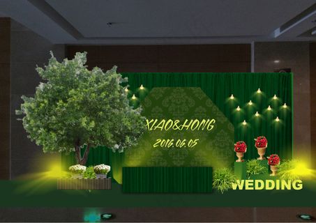 森系婚礼签到区设计