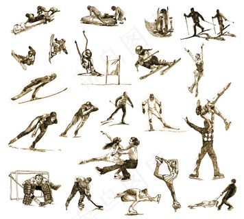 草案的运动项目的笔触