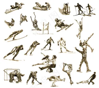 草案的运动项目的笔触