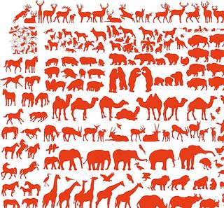 动物剪影图片