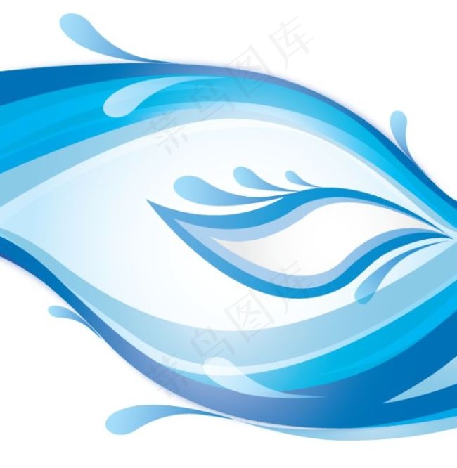 文摘蓝色向量元素