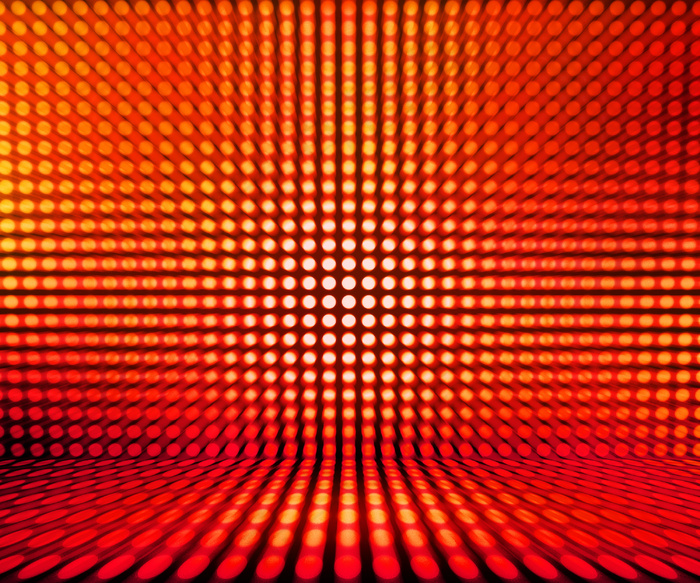 红色LED舞台灯光背景