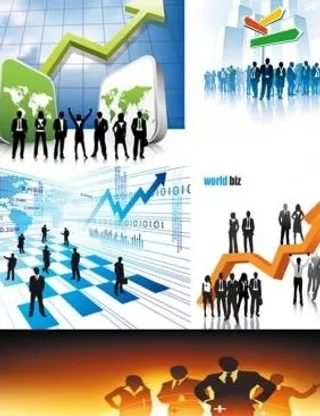 矢量美丽的成功的人