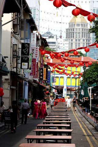 新加坡 美食一条街图片