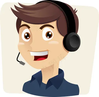卡通客服人物职业图片海报png素材