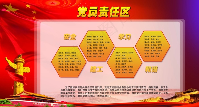 党员责任区(4904X2636(DPI:72))psd模版下载