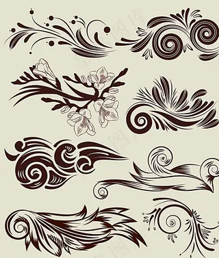 矢量花纹素材图片