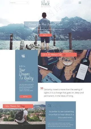 户外旅游指南网页素材