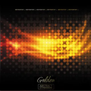 橙色炫光背景矢量素材-1