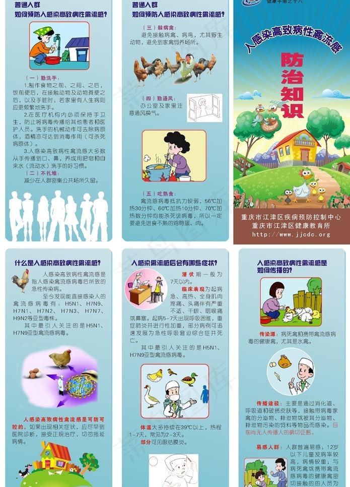 禽流感宣传图片cdr矢量模版下载